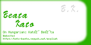 beata kato business card